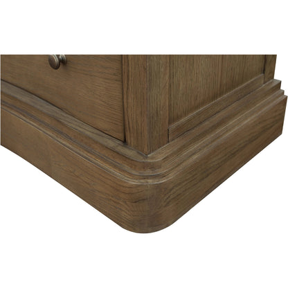 Clarence 6 Drawer Dresser by Moe's Home Collection. Made from solid top edge, door frame, outer frame, oak drawer, shelf panel, side, brass handle in a unique style.