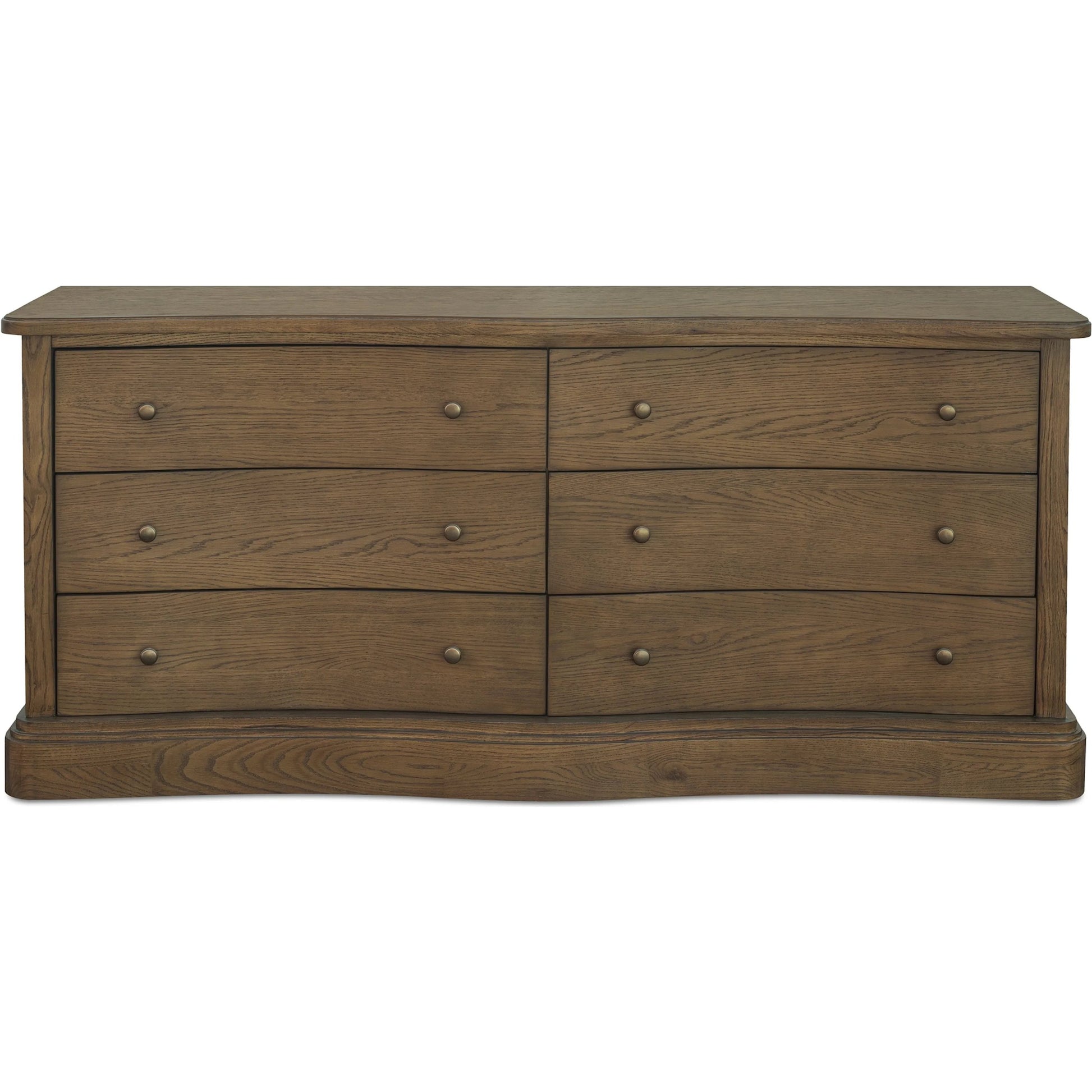 Clarence 6 Drawer Dresser by Moe's Home Collection. Made from solid top edge, door frame, outer frame, oak drawer, shelf panel, side, brass handle in a unique style.
