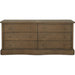 Clarence 6 Drawer Dresser by Moe's Home Collection. Made from solid top edge, door frame, outer frame, oak drawer, shelf panel, side, brass handle in a unique style.