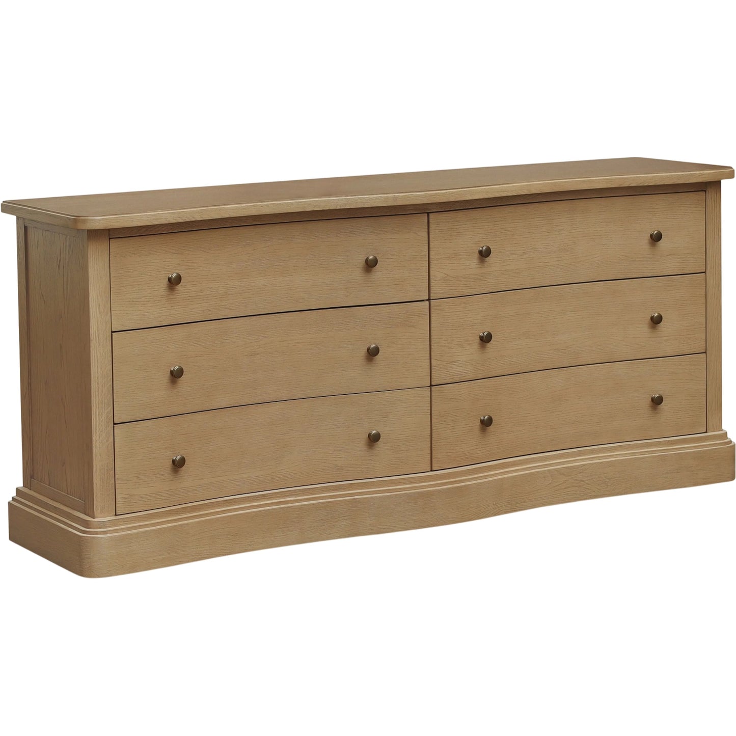 006 SI-2527875 | Additional Silo | Clarence 6 Drawer Dresser by Moe's Home Collection. Made from solid top edge, door frame, outer frame, oak drawer, shelf panel, side, brass handle in a unique style.