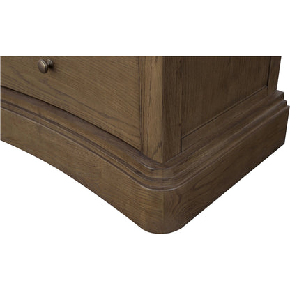 Clarence Nightstand by Moe's Home Collection. Made from solid top edge, door frame, outer frame, oak drawer, shelf panel, side, brass handle in a unique style.