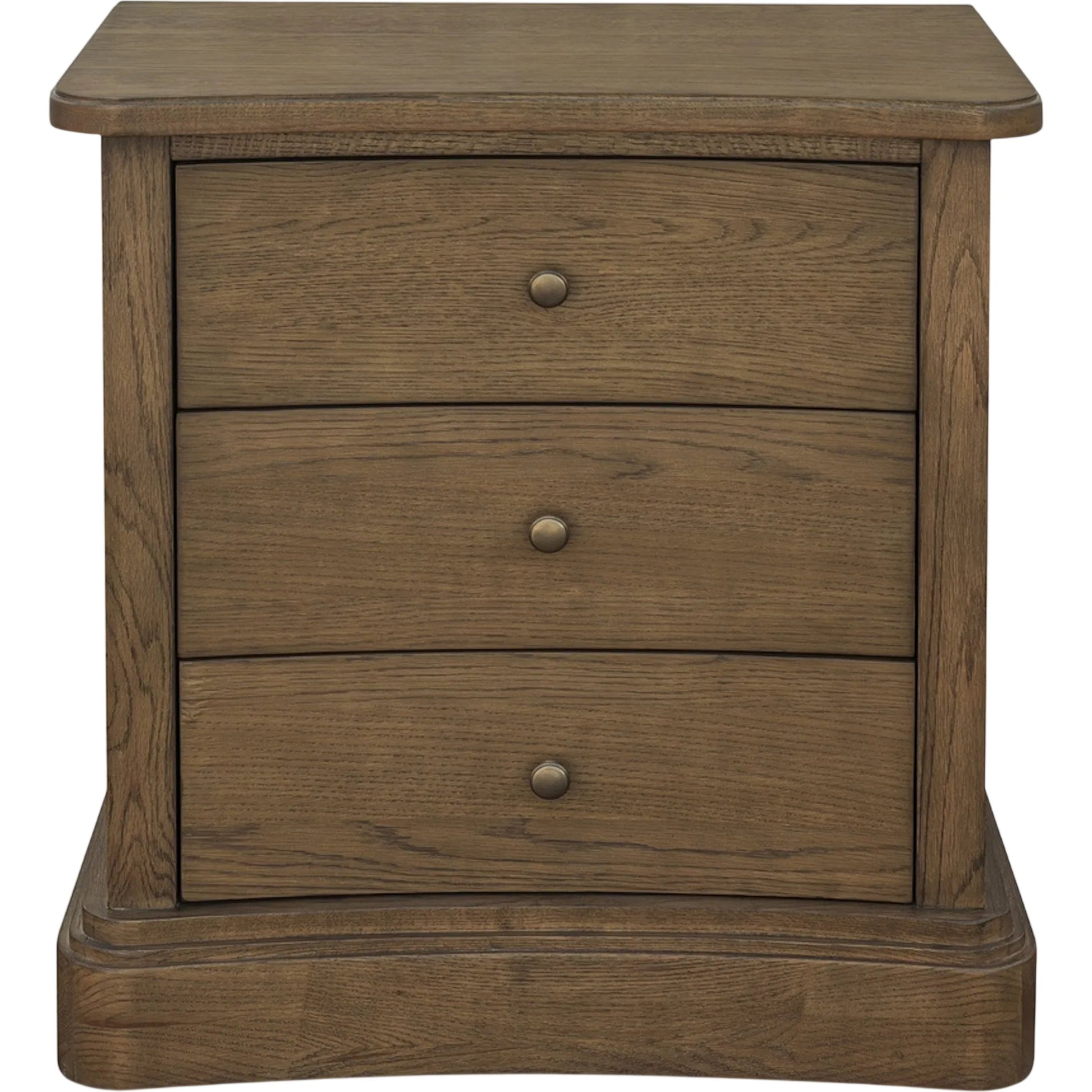 Clarence Nightstand by Moe's Home Collection. Made from solid top edge, door frame, outer frame, oak drawer, shelf panel, side, brass handle in a unique style.