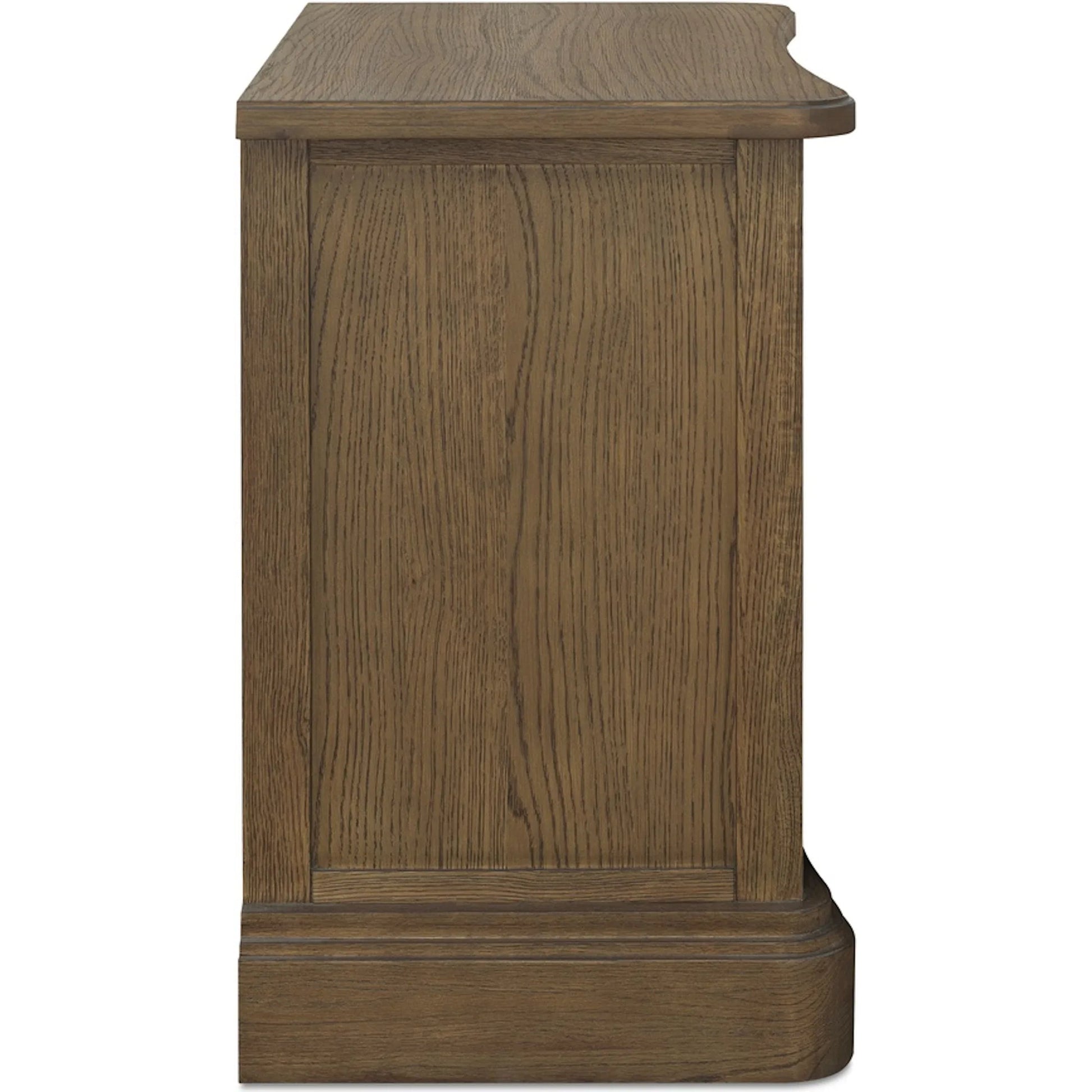 Clarence Nightstand by Moe's Home Collection. Made from solid top edge, door frame, outer frame, oak drawer, shelf panel, side, brass handle in a unique style.
