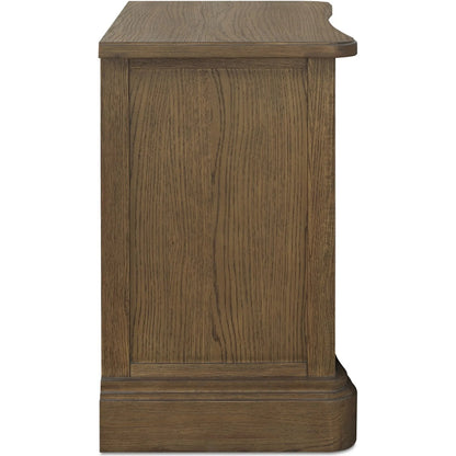 Clarence Nightstand by Moe's Home Collection. Made from solid top edge, door frame, outer frame, oak drawer, shelf panel, side, brass handle in a unique style.