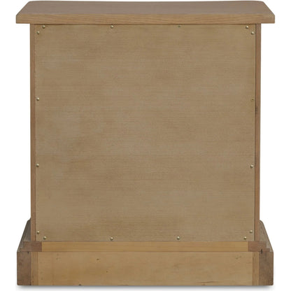 Clarence Nightstand by Moe's Home Collection. Made from solid top edge, door frame, outer frame, oak drawer, shelf panel, side, brass handle in a unique style.