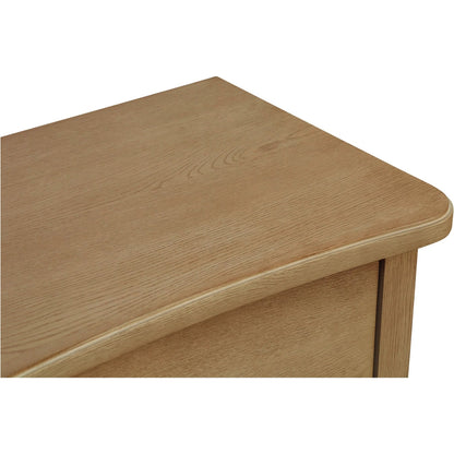 Clarence Nightstand by Moe's Home Collection. Made from solid top edge, door frame, outer frame, oak drawer, shelf panel, side, brass handle in a unique style.