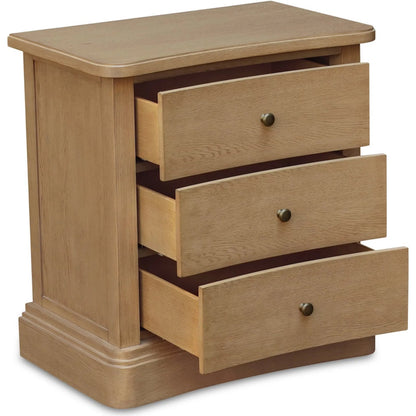 Clarence Nightstand by Moe's Home Collection. Made from solid top edge, door frame, outer frame, oak drawer, shelf panel, side, brass handle in a unique style.