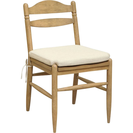 Tate Dining Chair (Set of 2) by Moe's Home Collection in beige and natural. Made from rubber wood, 92% polyester, 8% linen in a unique style.