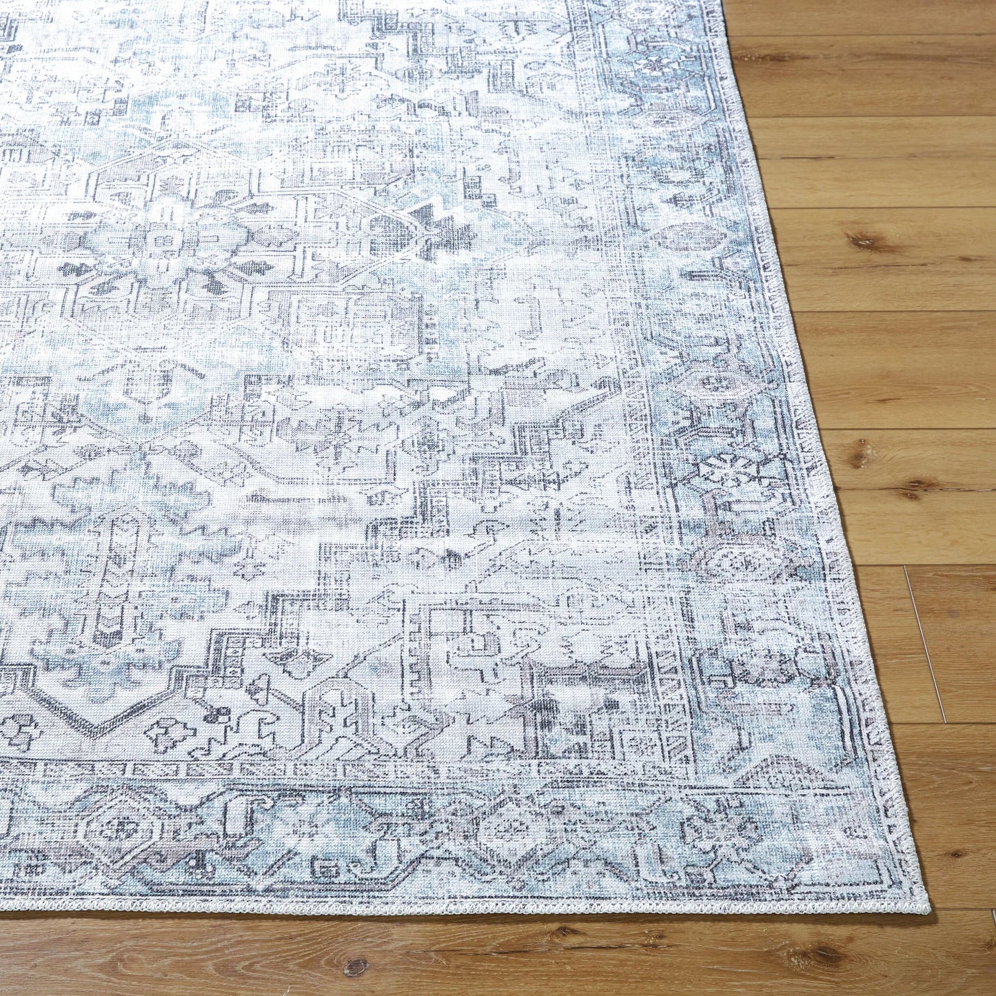 005 SI-2167491,SI-2167492 | Closeup | Embrace EMA-2303 Rug by Livabliss in ivory, light gray, denim, dusty sage, black. Made from polyester in a unique style.