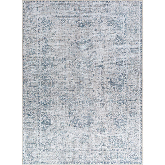 Embrace Rug - 487239 by Livabliss in denim, light slate, dark blue, gray, ivory. Made from face: 100% polyester, warp: 85% cotton, 15% polyester in a uniqu