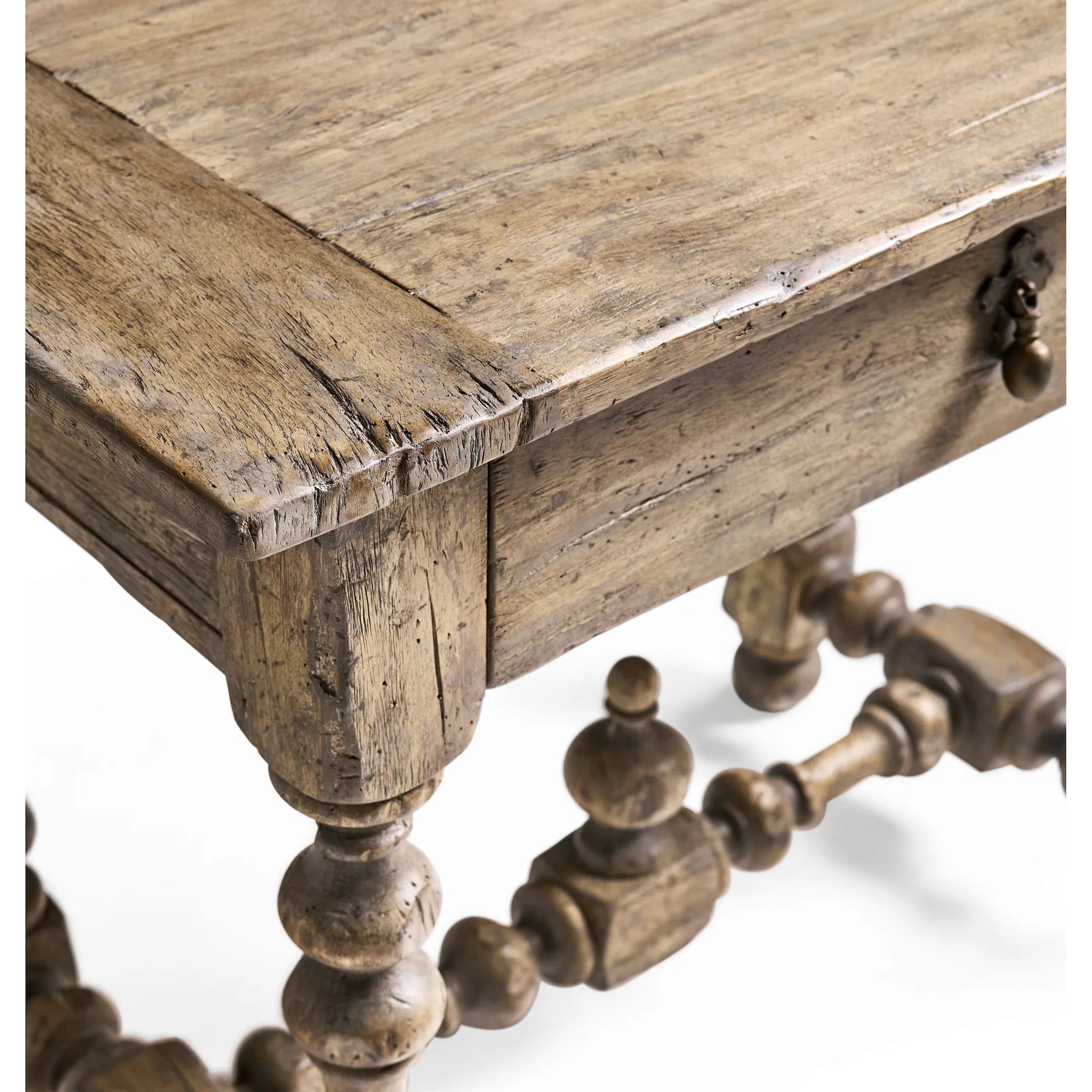 Caldera Nightstand by Jonathan Charles in light spain painted walnut. Made from main acacia in a unique style.