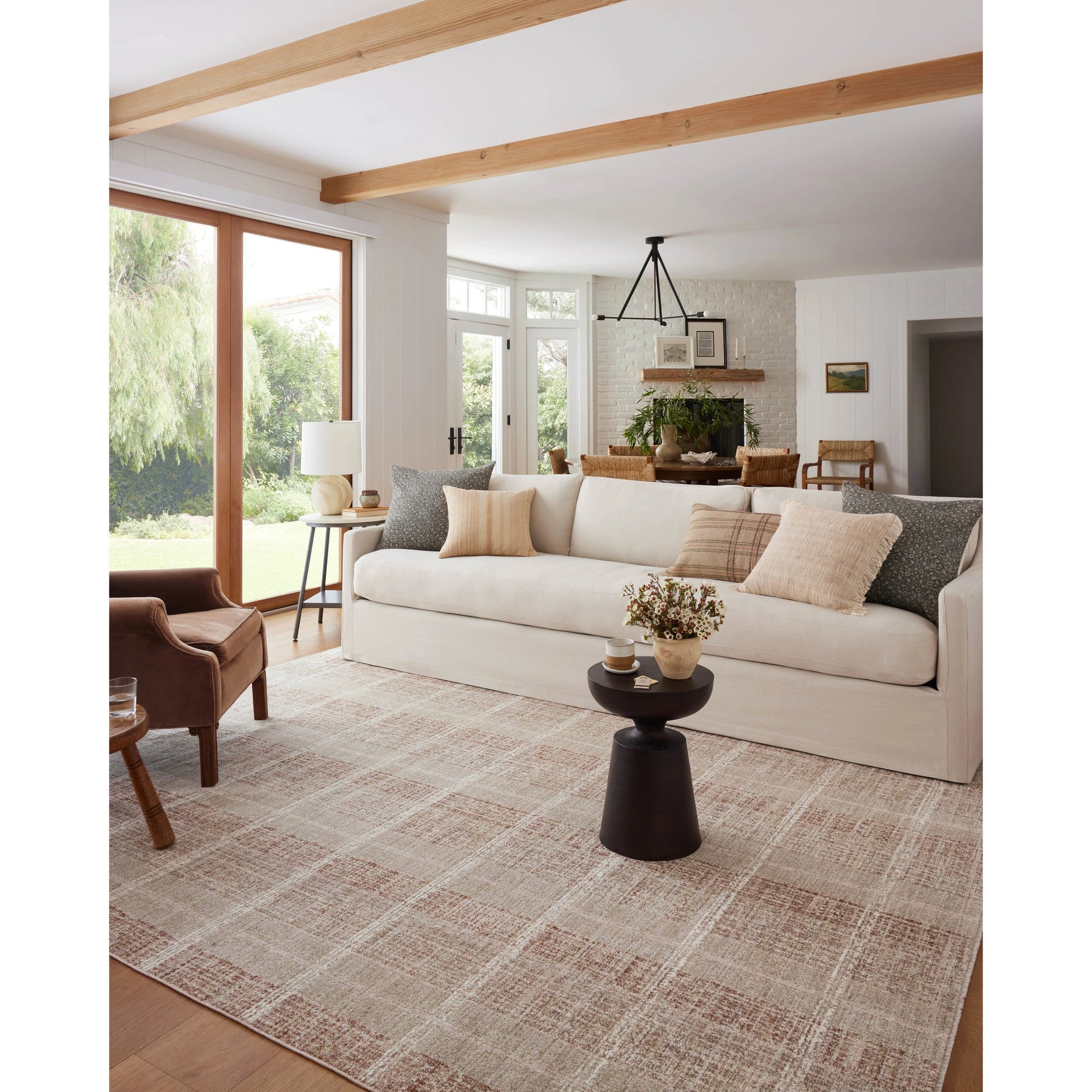 Ember EMB-02 Rug by Angela Rose x Loloi in clay, sand. Made from 100% polyester in a unique style.