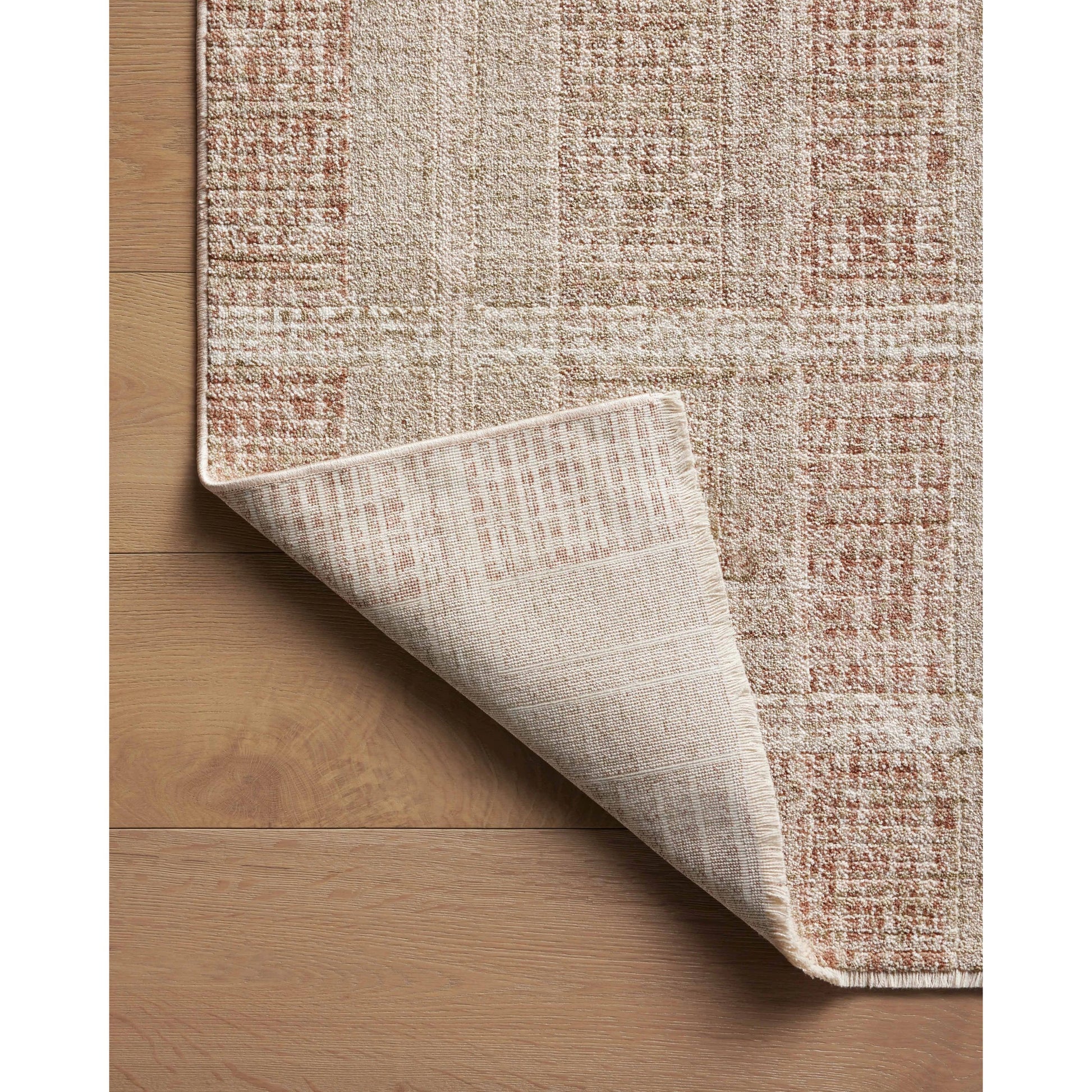 Ember EMB-02 Rug by Angela Rose x Loloi in clay, sand. Made from 100% polyester in a unique style.
