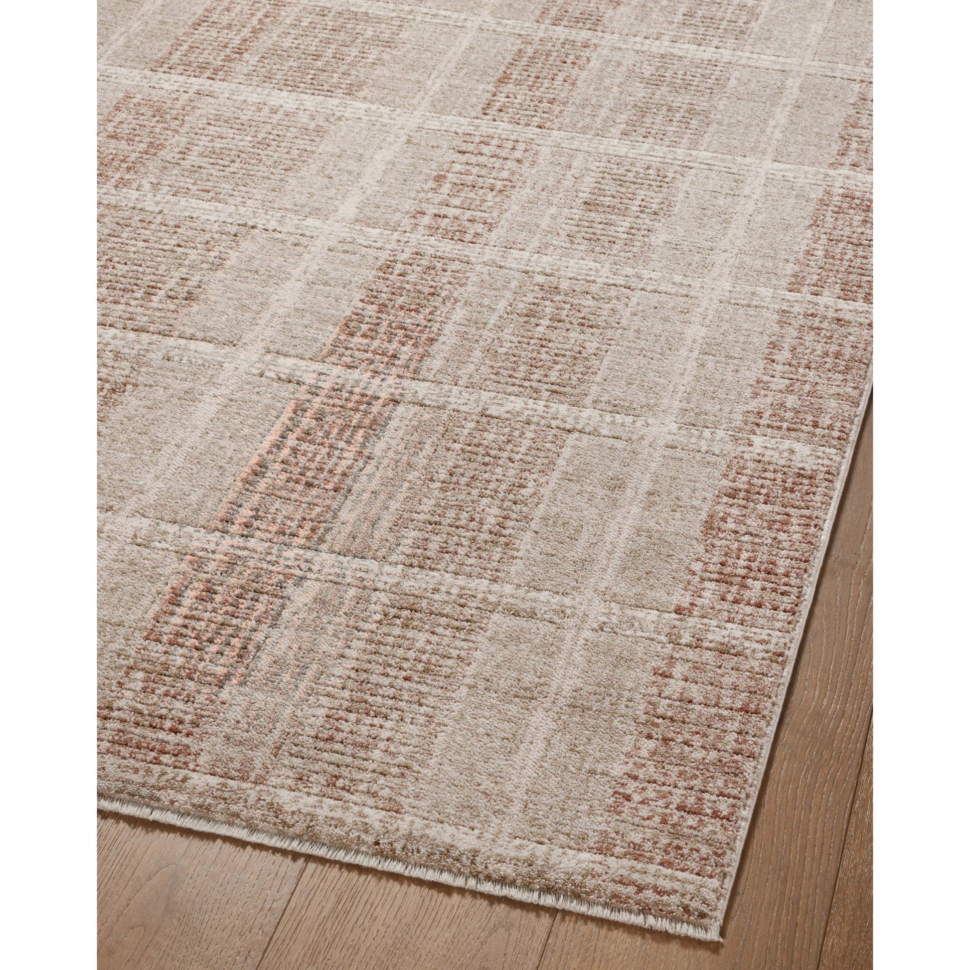 Ember EMB-02 Rug by Angela Rose x Loloi in clay, sand. Made from 100% polyester in a unique style.