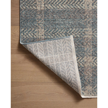 Ember EMB-03 Rug by Angela Rose x Loloi in blue, beige. Made from 100% polyester in a unique style.