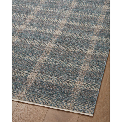 Ember EMB-03 Rug by Angela Rose x Loloi in blue, beige. Made from 100% polyester in a unique style.