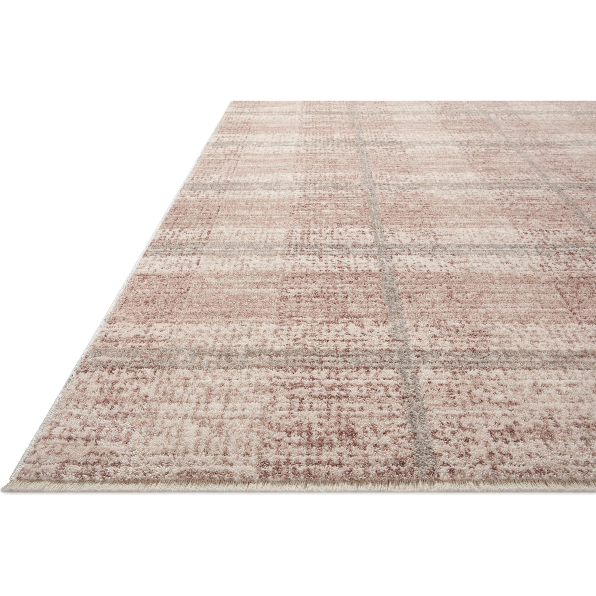 Ember EMB-06 Rug by Angela Rose x Loloi in clay, mist. Made from 100% polyester in a unique style.