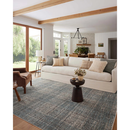 Ember EMB-09 Rug by Angela Rose x Loloi in denim, charcoal. Made from 100% polyester in a unique style.