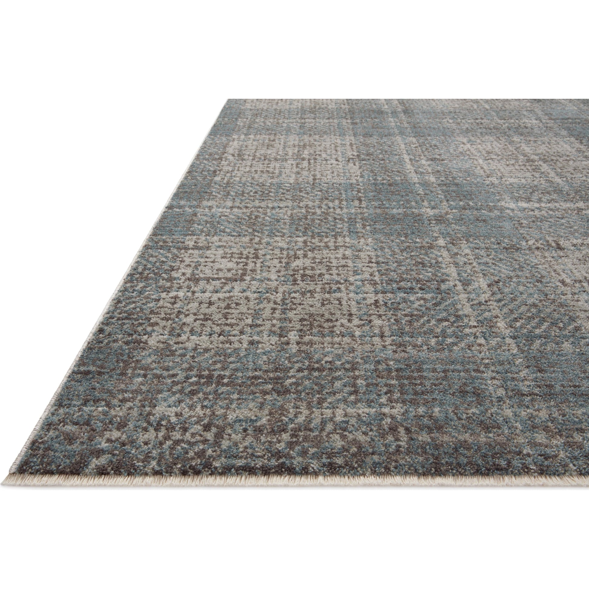 Ember EMB-09 Rug by Angela Rose x Loloi in denim, charcoal. Made from 100% polyester in a unique style.