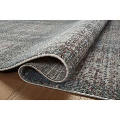 Ember EMB-09 Rug by Angela Rose x Loloi in denim, charcoal. Made from 100% polyester in a unique style.