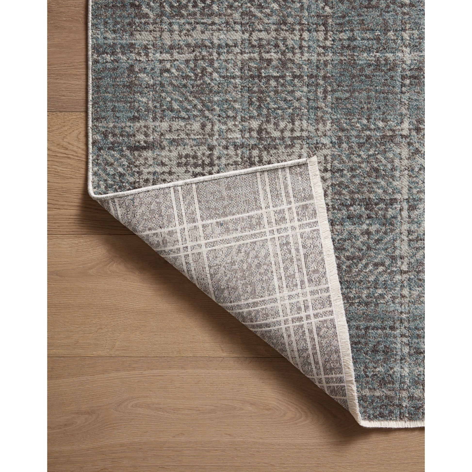 Ember EMB-09 Rug by Angela Rose x Loloi in denim, charcoal. Made from 100% polyester in a unique style.