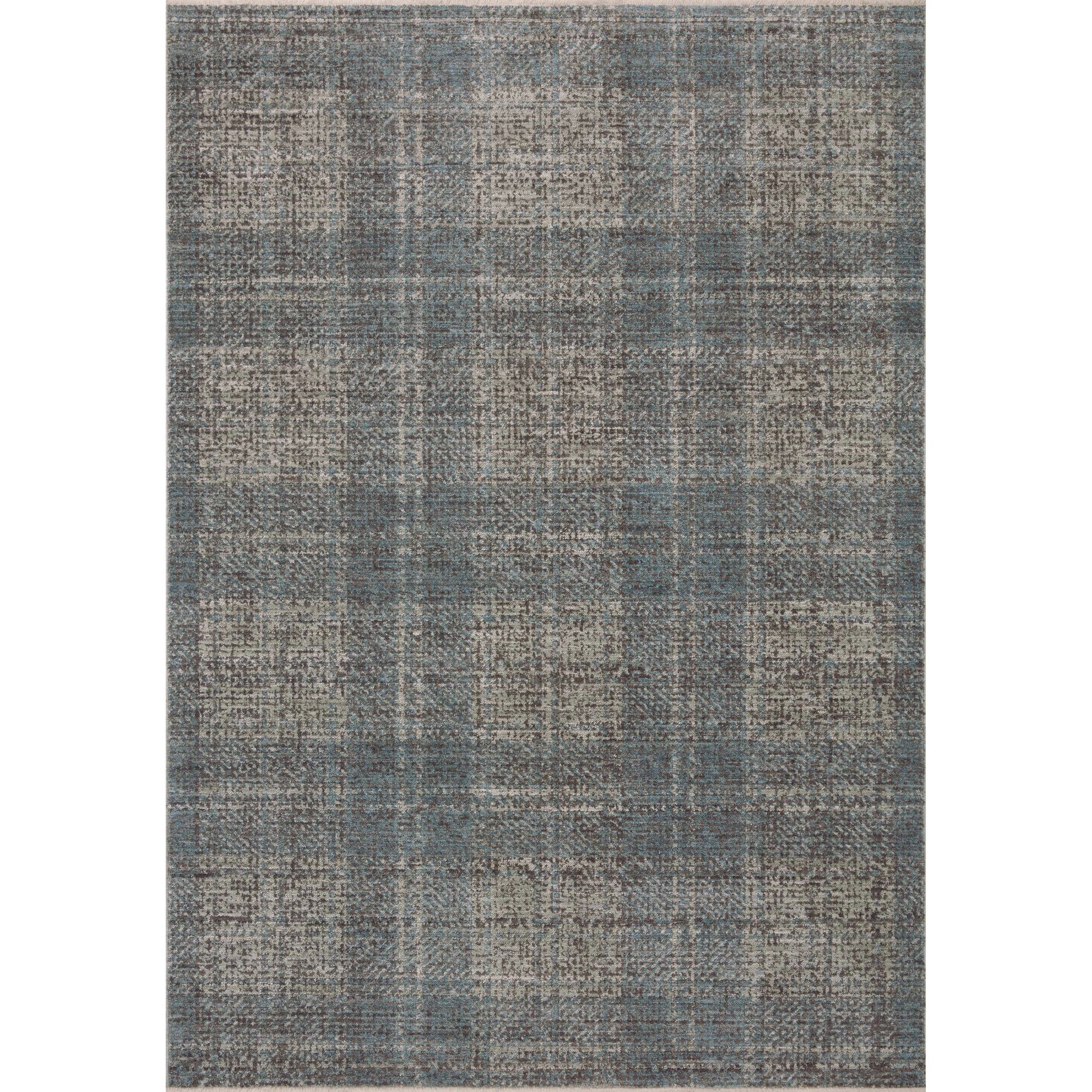 Ember EMB-09 Rug by Angela Rose x Loloi in denim, charcoal. Made from 100% polyester in a unique style.