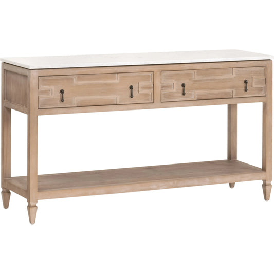 Emerie Entry Console by Essentials For Living. Made from solid pine wood, solid quartz in a modern style.