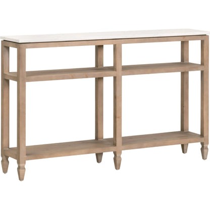 Emerie Narrow Console Table by Essentials For Living. Made from solid pine wood, solid quartz in a modern style.