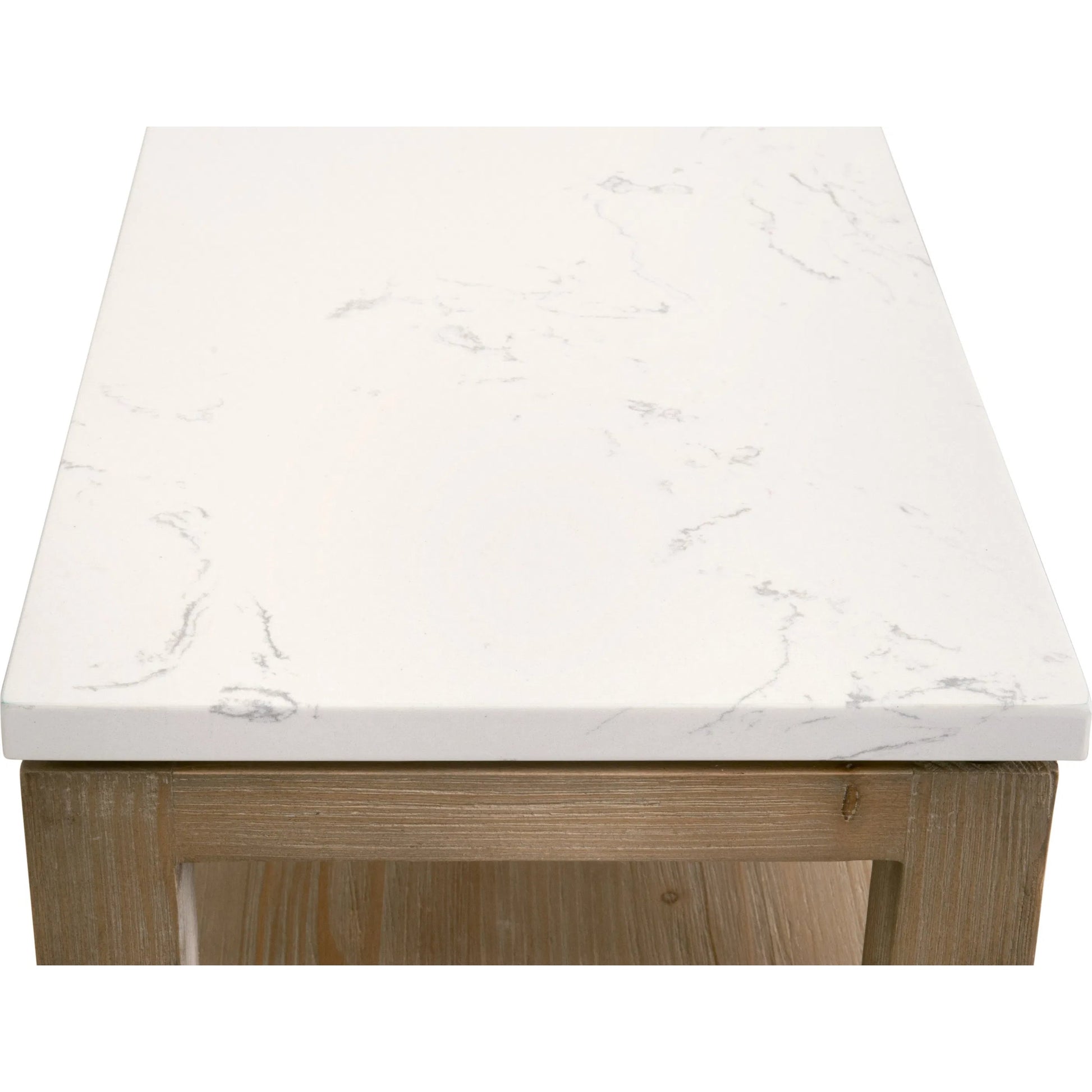 Emerie Narrow Console Table by Essentials For Living. Made from solid pine wood, solid quartz in a modern style.