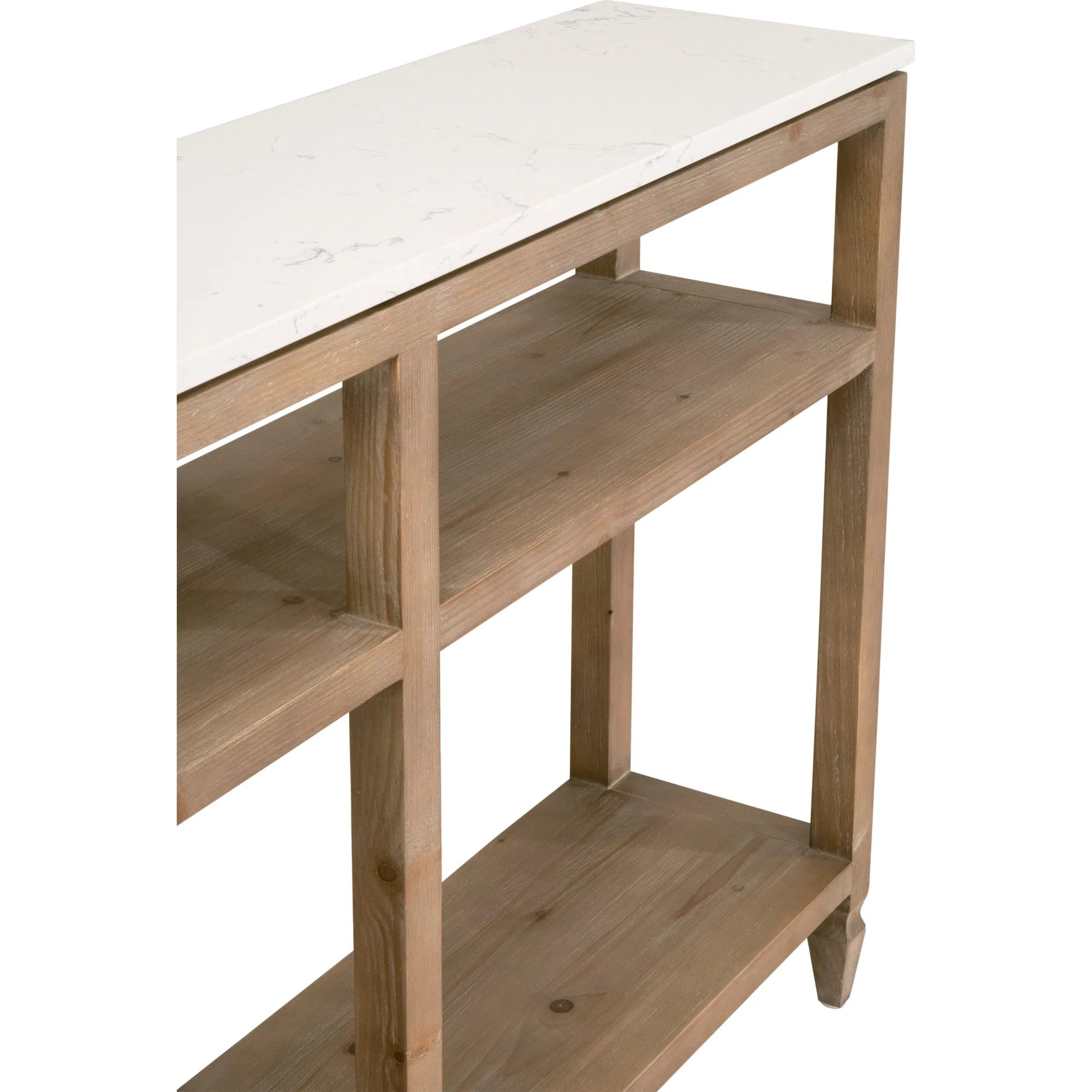 Emerie Narrow Console Table by Essentials For Living. Made from solid pine wood, solid quartz in a modern style.