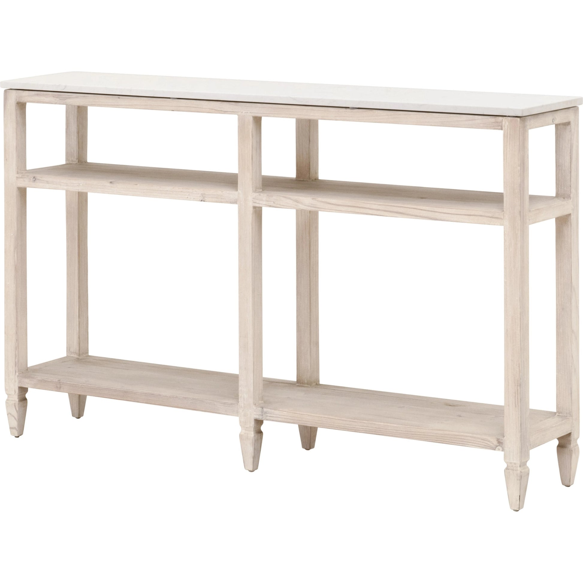 Emerie Narrow Console Table by Essentials For Living. Made from solid pine wood, solid quartz in a modern style.