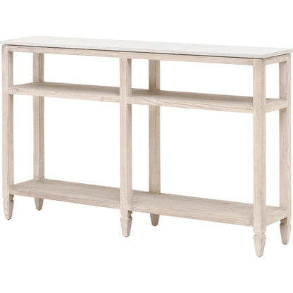 Emerie Narrow Console Table by Essentials For Living. Made from solid pine wood, solid quartz in a modern style.