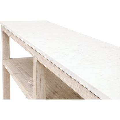 Emerie Narrow Console Table by Essentials For Living. Made from solid pine wood, solid quartz in a modern style.