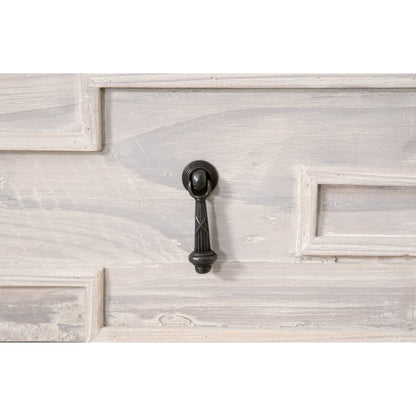 Emerie Entry Console by Essentials For Living in smoke gray pine, white quartz. Made from solid pine wood, solid quartz in a modern style.