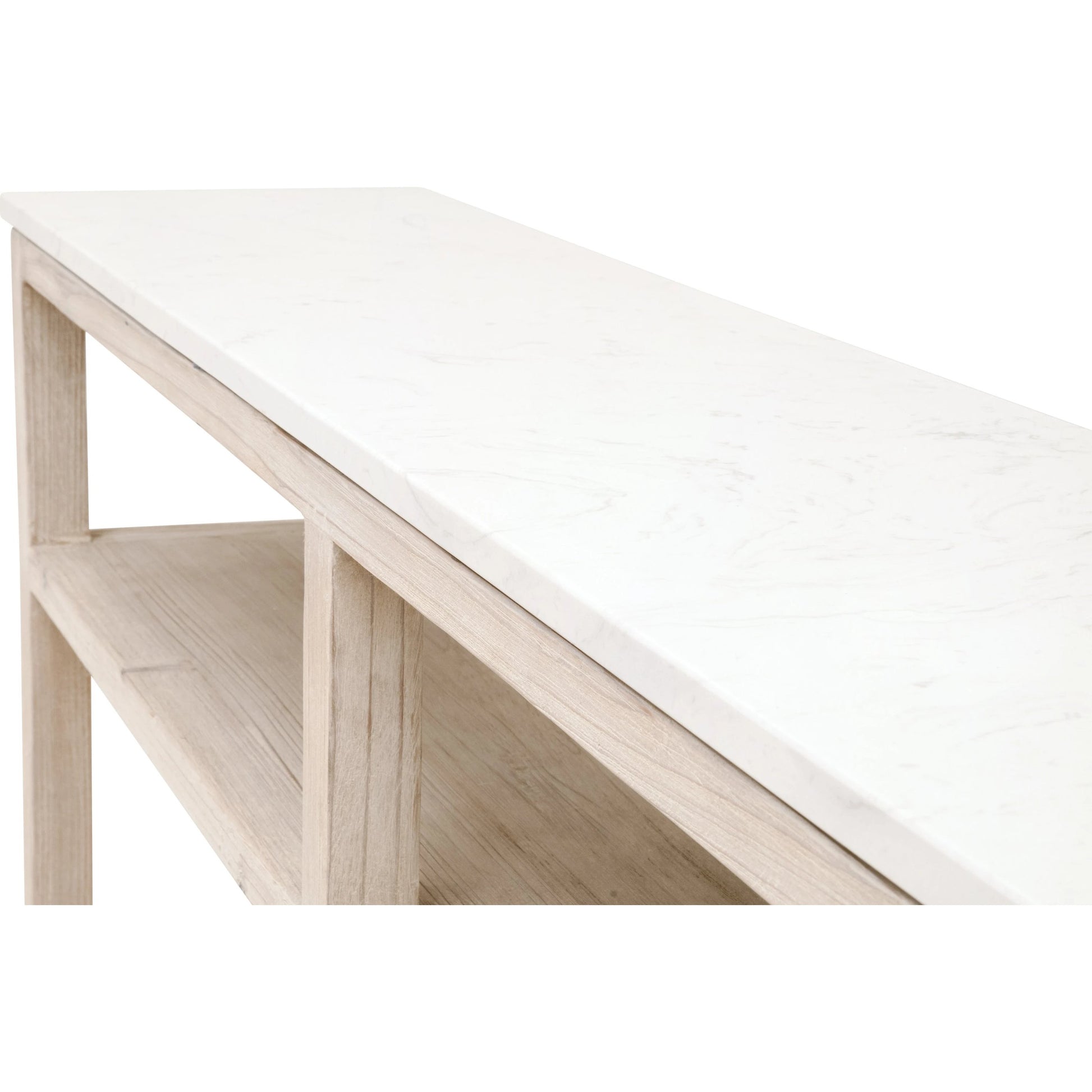 Emerie Narrow Console Table by Essentials For Living. Made from solid pine wood, solid quartz in a modern style.