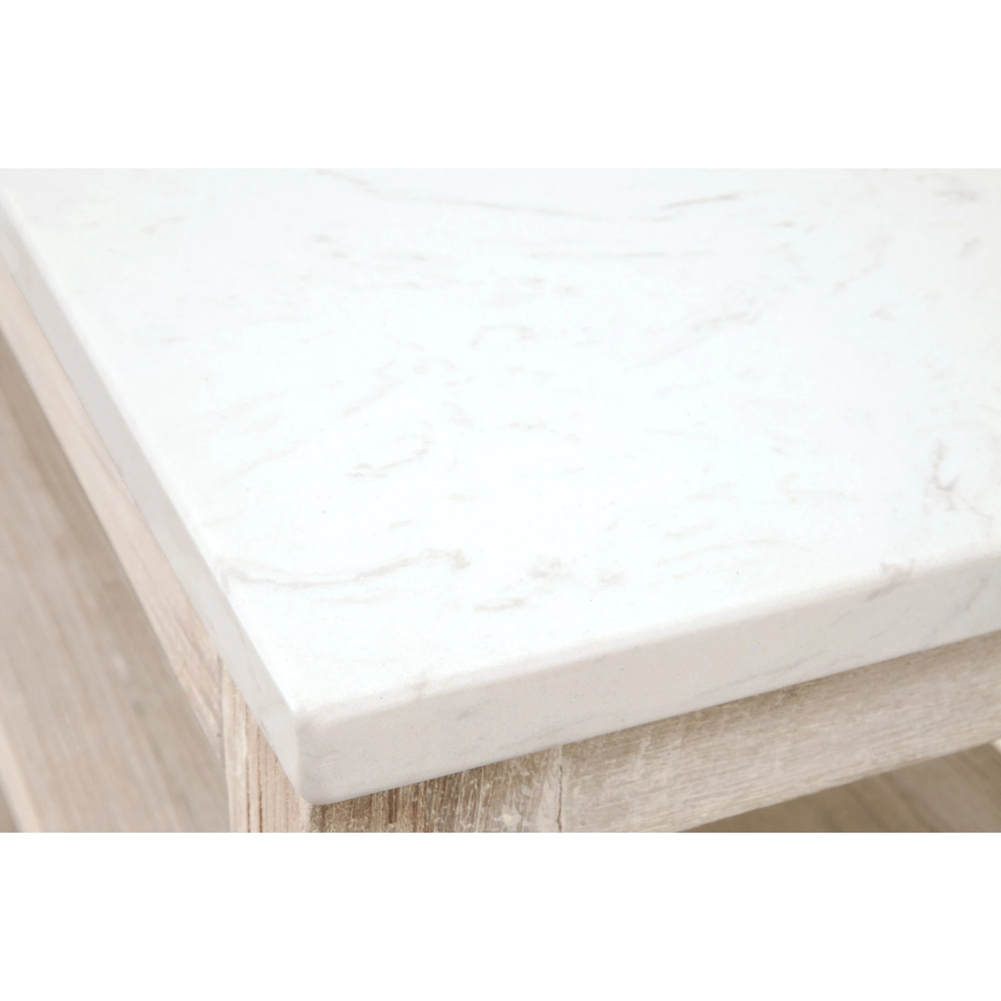Emerie Narrow Console Table by Essentials For Living. Made from solid pine wood, solid quartz in a modern style.