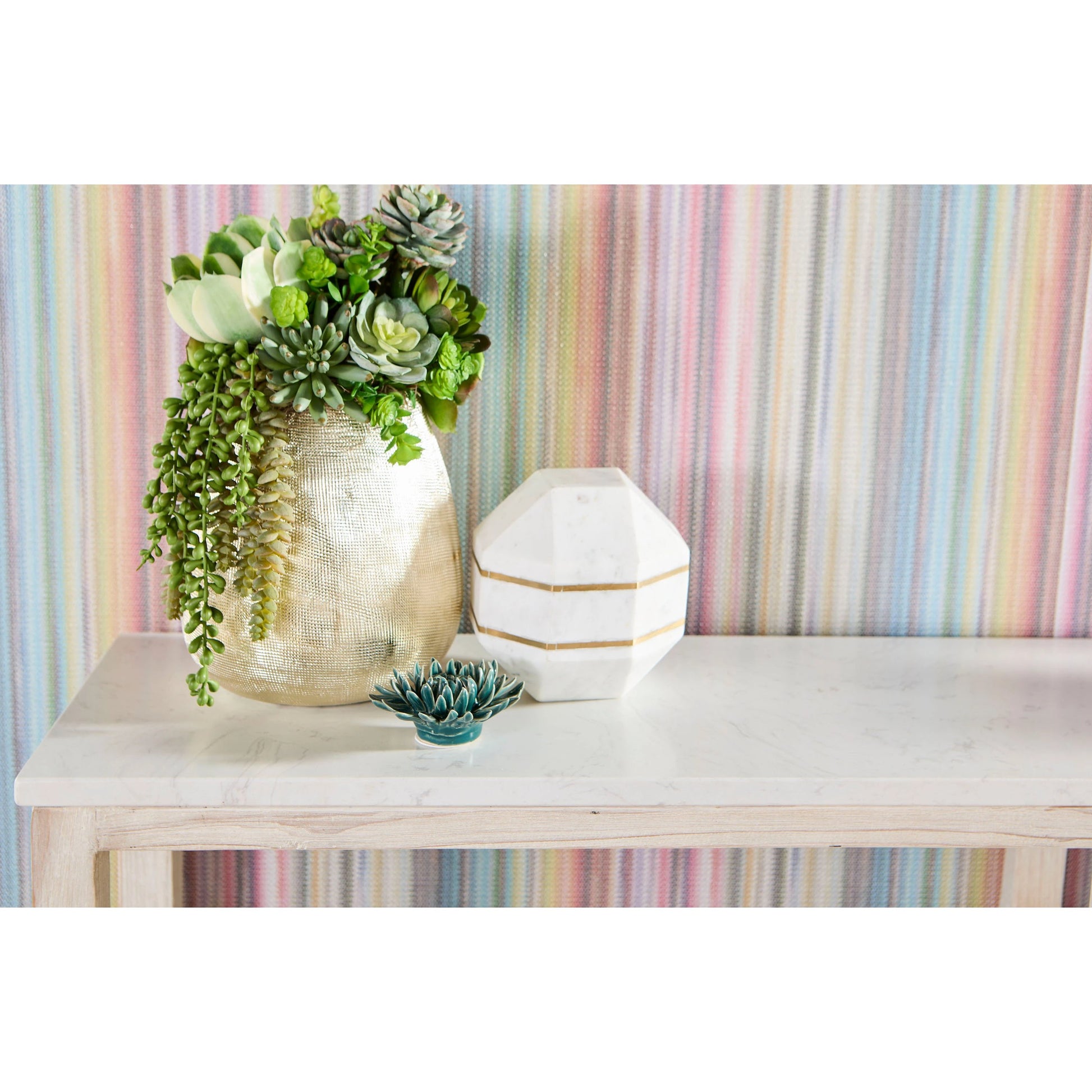 Emerie Narrow Console Table by Essentials For Living. Made from solid pine wood, solid quartz in a modern style.