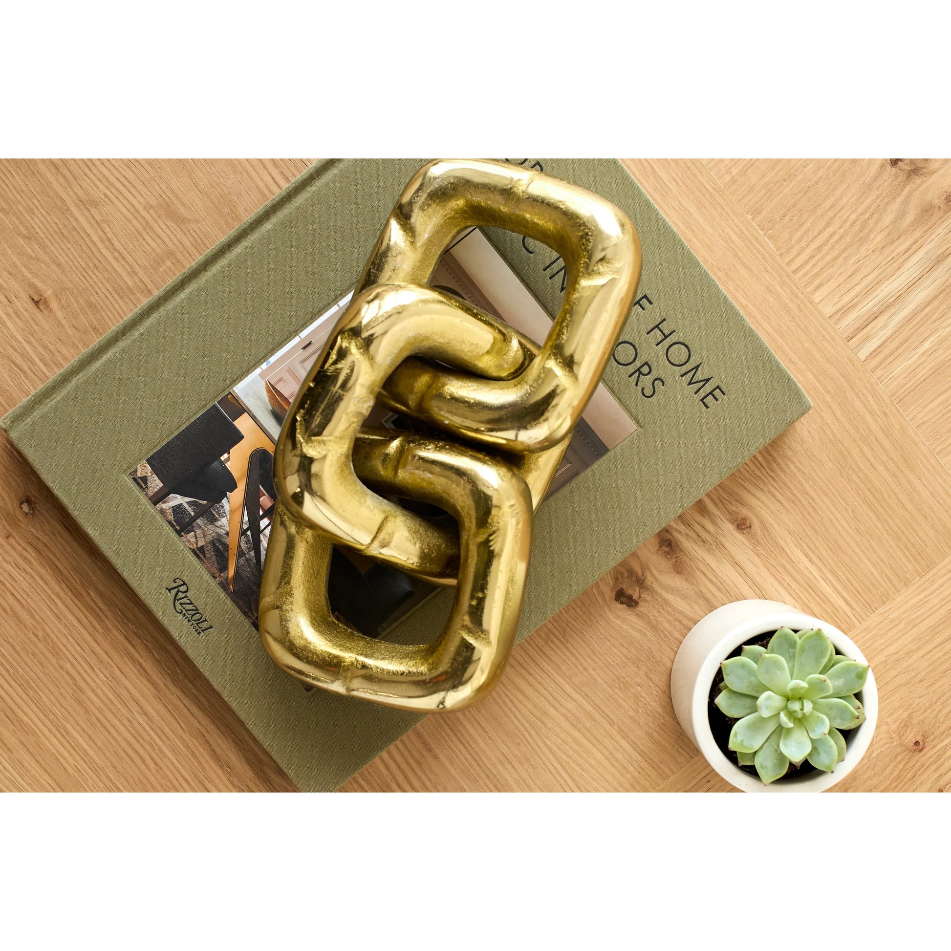 Sherman Decorative Sculpture - 540661 by Surya. Made from aluminum in a modern style.