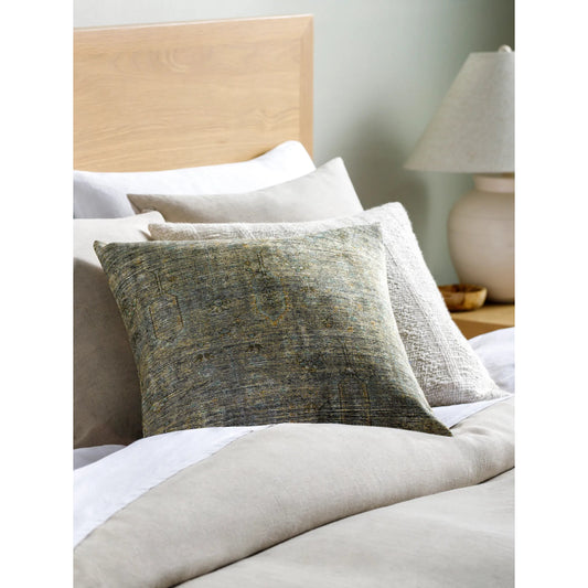 Emily Jean Pillow - 534205 by Livabliss in brown, dusty sage, wheat, black. Made from polyester in a modern style.