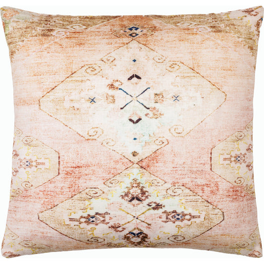 Emily Jean Pillow - 534210 by Livabliss in rust, medium gray, medium brown, light gray, black, mustard. Made from polyester in a modern style.