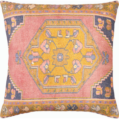 Emily Jean Pillow - 534225 by Livabliss in plum, mustard, navy, denim, dusty pink. Made from polyester in a traditional style.