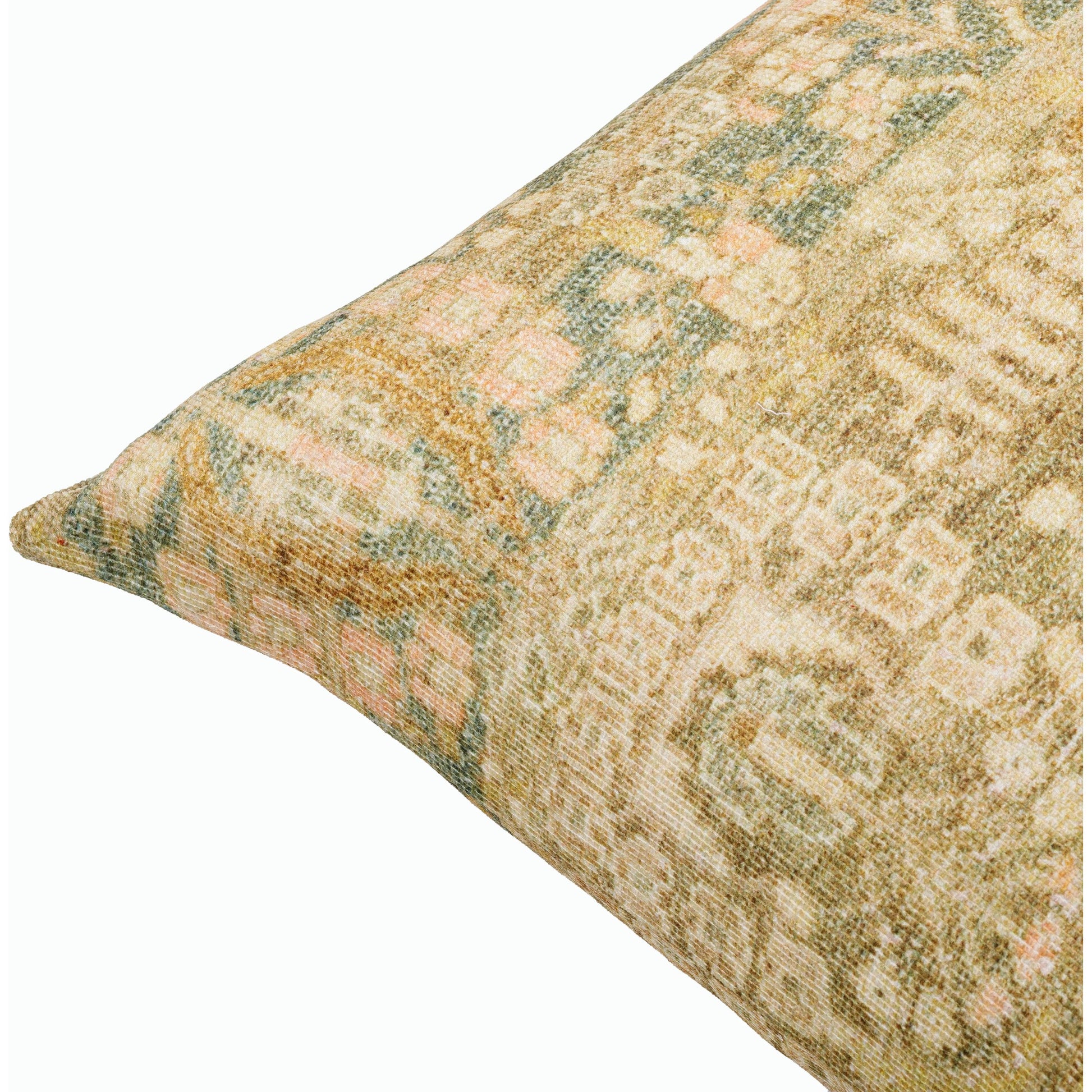 Emily Jean Pillow - 534230 by Livabliss in light brown, charcoal, peach, dark brown. Made from polyester in a traditional style.