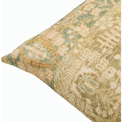Emily Jean Pillow - 534230 by Livabliss in light brown, charcoal, peach, dark brown. Made from polyester in a traditional style.