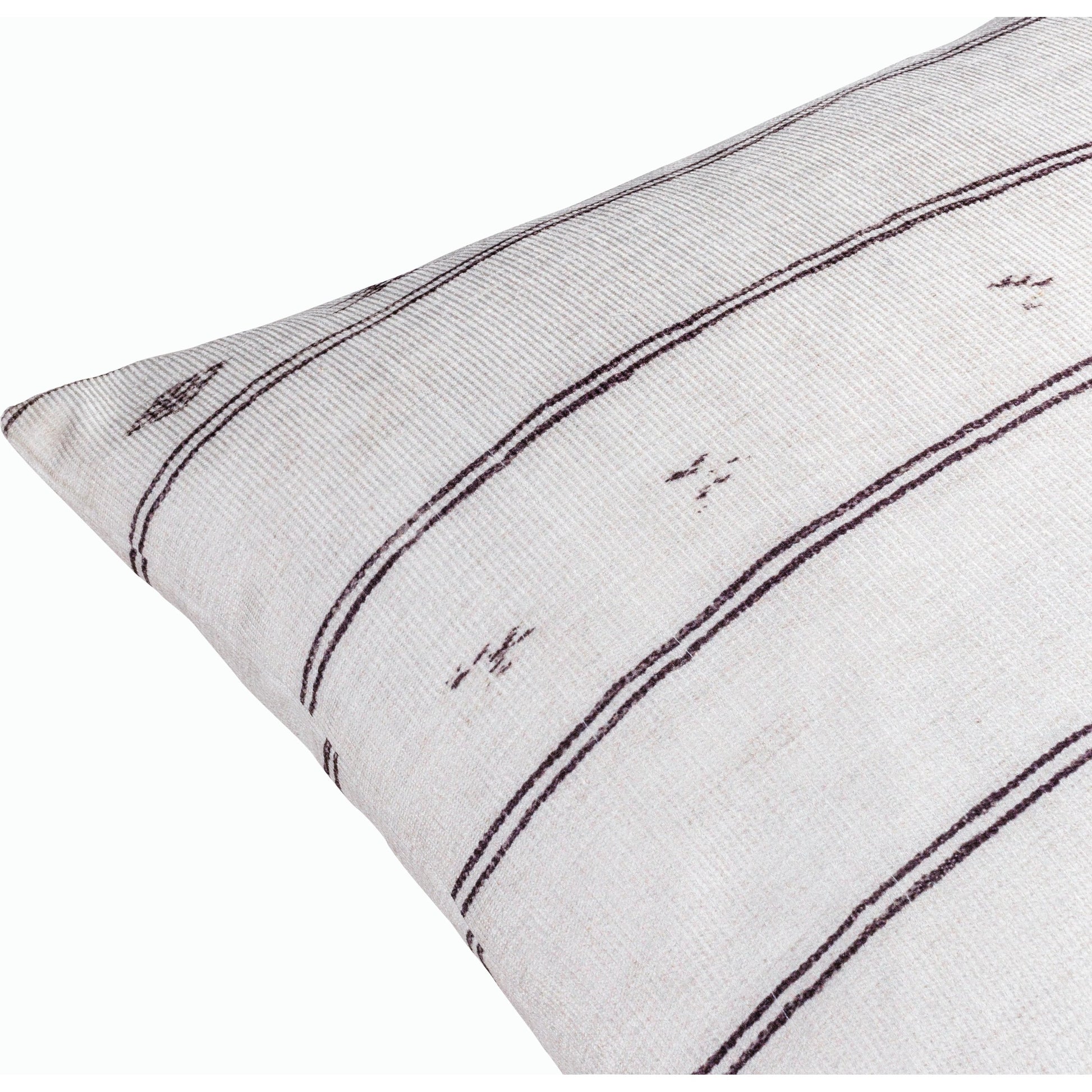 Emily Jean Pillow - 534235 by Livabliss in white, black. Made from polyester in a modern style.