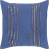 Dark Blue, Tan / Down Feather / 18" x 18"