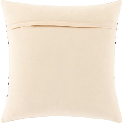 Emilio Pillow - 33955 by Surya in cream, khaki, navy. Made from 100% cotton in a modern style.