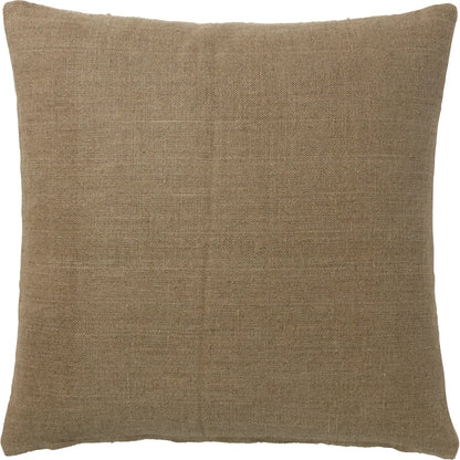 Emmer EMM01 Pillow by Jaipur Living in natural linen. Made from 80% linen 20% viscose in a transitional style.