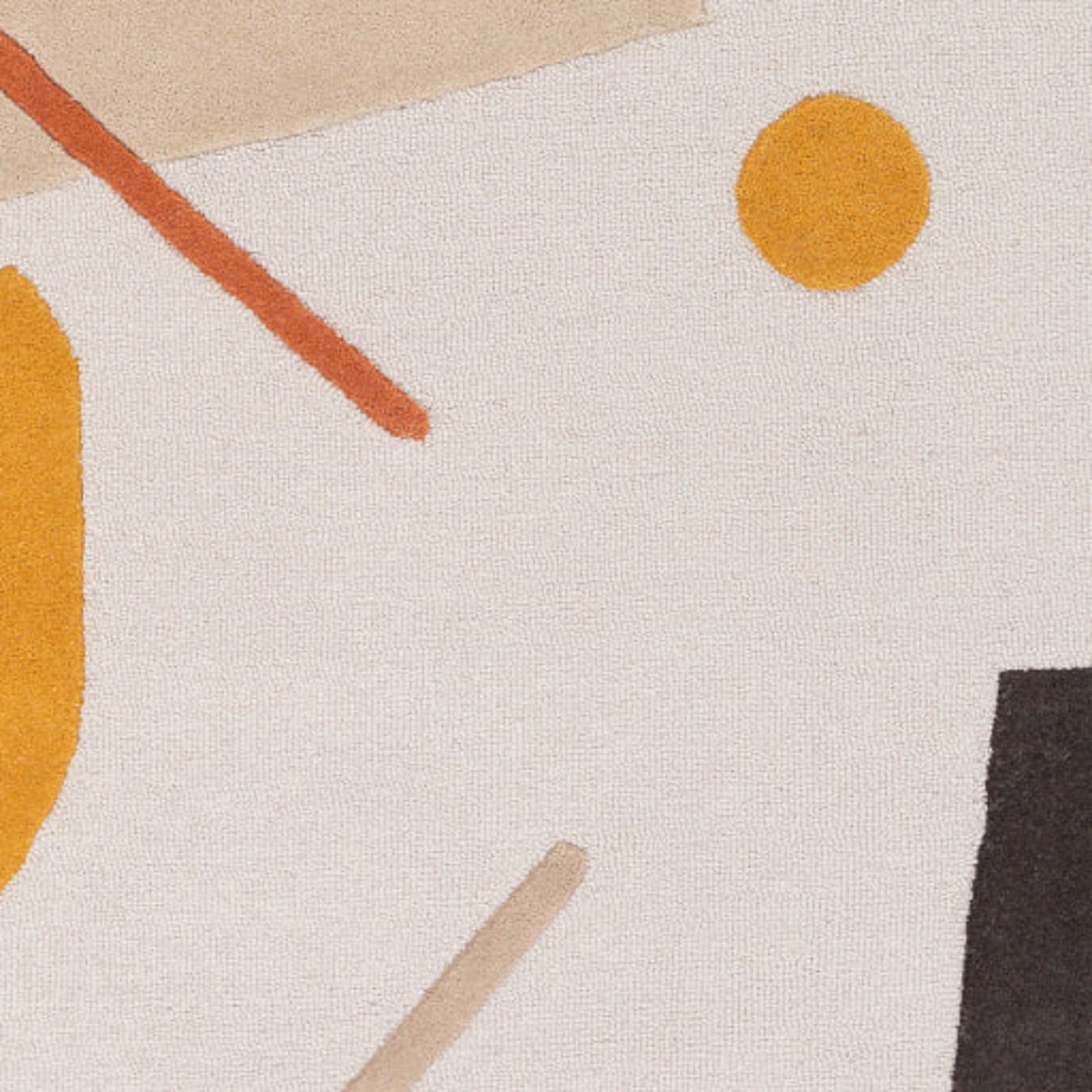 006 SI-1849556,SI-1849557,SR-910989,SR-910990,SR-910991 | Closeup | Emma Rug - 25248 by Livabliss in rust, mustard, tan, black, brown, light slate. Made from 100% wool in a unique style.