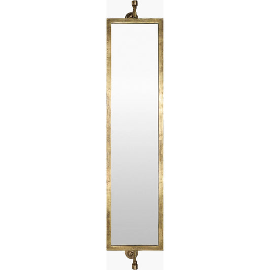 Emmeline Full Length Mirror by Surya in gold. Made from aluminum in a transitional style.
