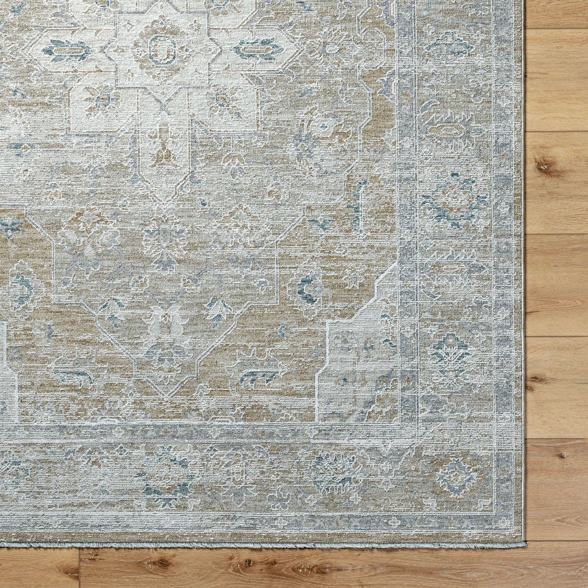 Emory EMO-2304 Rug by Livabliss in ivory, cream, tan, light gray, slate. Made from polyester in a unique style.